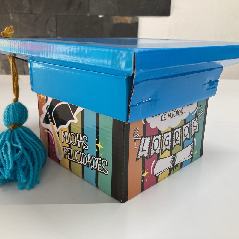 Caja de regalo Graduación Azul